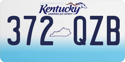 KY license plate 372QZB