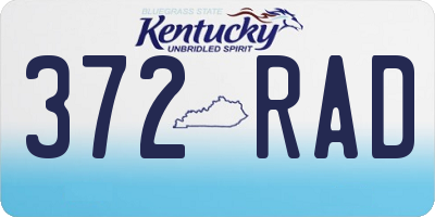 KY license plate 372RAD