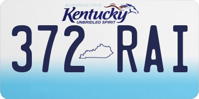 KY license plate 372RAI