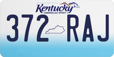 KY license plate 372RAJ