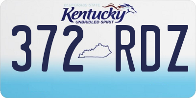 KY license plate 372RDZ