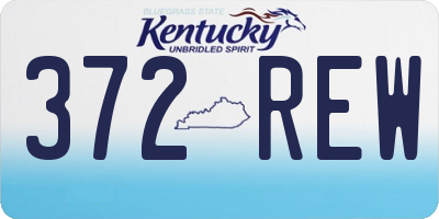 KY license plate 372REW