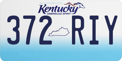 KY license plate 372RIY