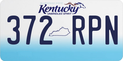 KY license plate 372RPN