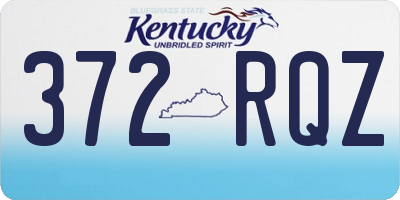 KY license plate 372RQZ