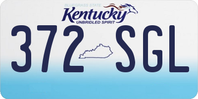 KY license plate 372SGL