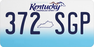 KY license plate 372SGP