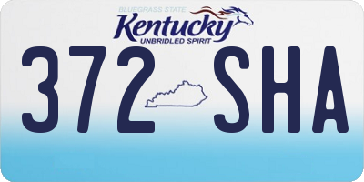KY license plate 372SHA