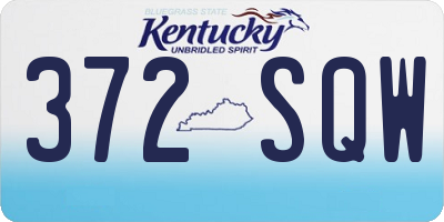 KY license plate 372SQW