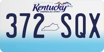 KY license plate 372SQX