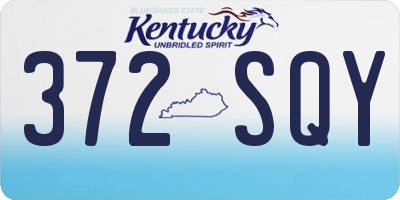 KY license plate 372SQY