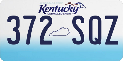 KY license plate 372SQZ