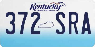 KY license plate 372SRA