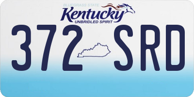 KY license plate 372SRD