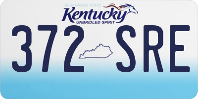 KY license plate 372SRE