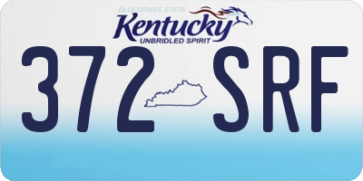 KY license plate 372SRF