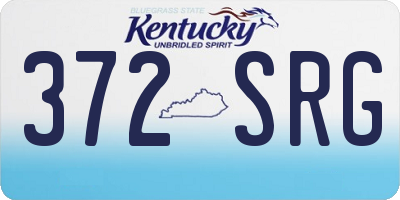 KY license plate 372SRG