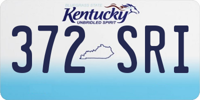 KY license plate 372SRI