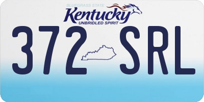 KY license plate 372SRL