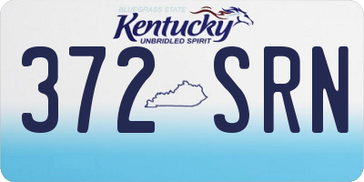 KY license plate 372SRN