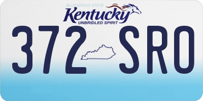 KY license plate 372SRO