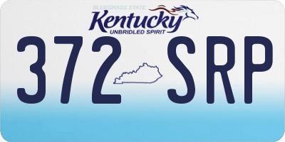 KY license plate 372SRP
