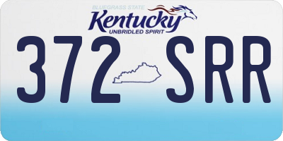 KY license plate 372SRR