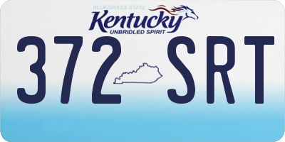 KY license plate 372SRT