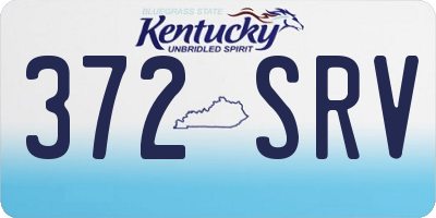 KY license plate 372SRV