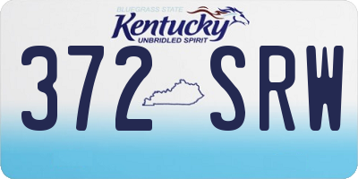 KY license plate 372SRW