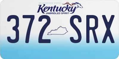 KY license plate 372SRX