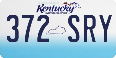 KY license plate 372SRY