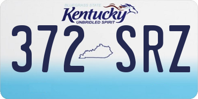 KY license plate 372SRZ