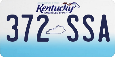 KY license plate 372SSA