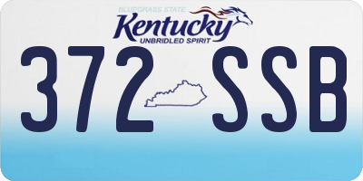 KY license plate 372SSB