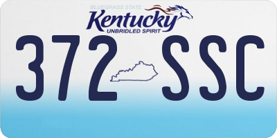 KY license plate 372SSC