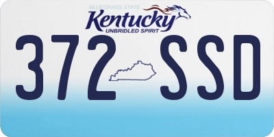 KY license plate 372SSD