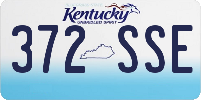 KY license plate 372SSE