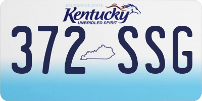KY license plate 372SSG