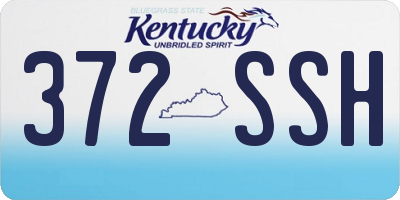 KY license plate 372SSH