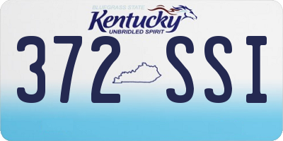 KY license plate 372SSI