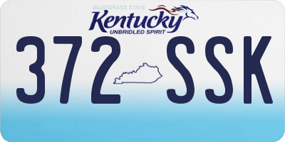 KY license plate 372SSK