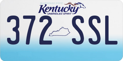 KY license plate 372SSL