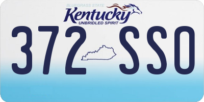 KY license plate 372SSO