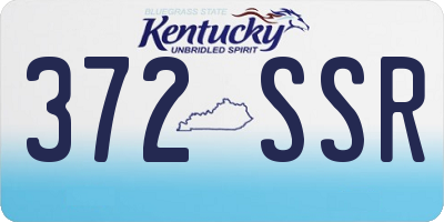 KY license plate 372SSR