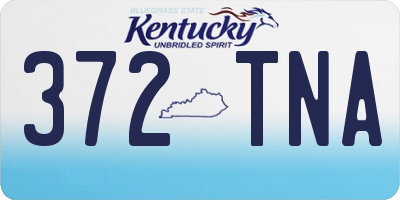 KY license plate 372TNA