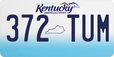 KY license plate 372TUM