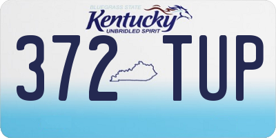 KY license plate 372TUP