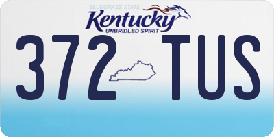 KY license plate 372TUS