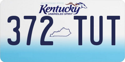 KY license plate 372TUT